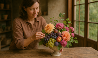 Cum combini flori și fructe într-un buchet decorativ