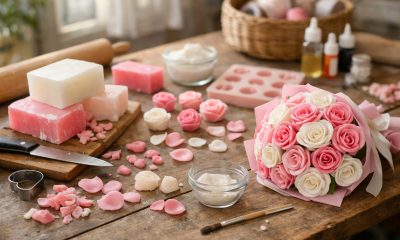 Ce tipuri de săpun sunt folosite pentru confecționarea trandafirilor decorativi?